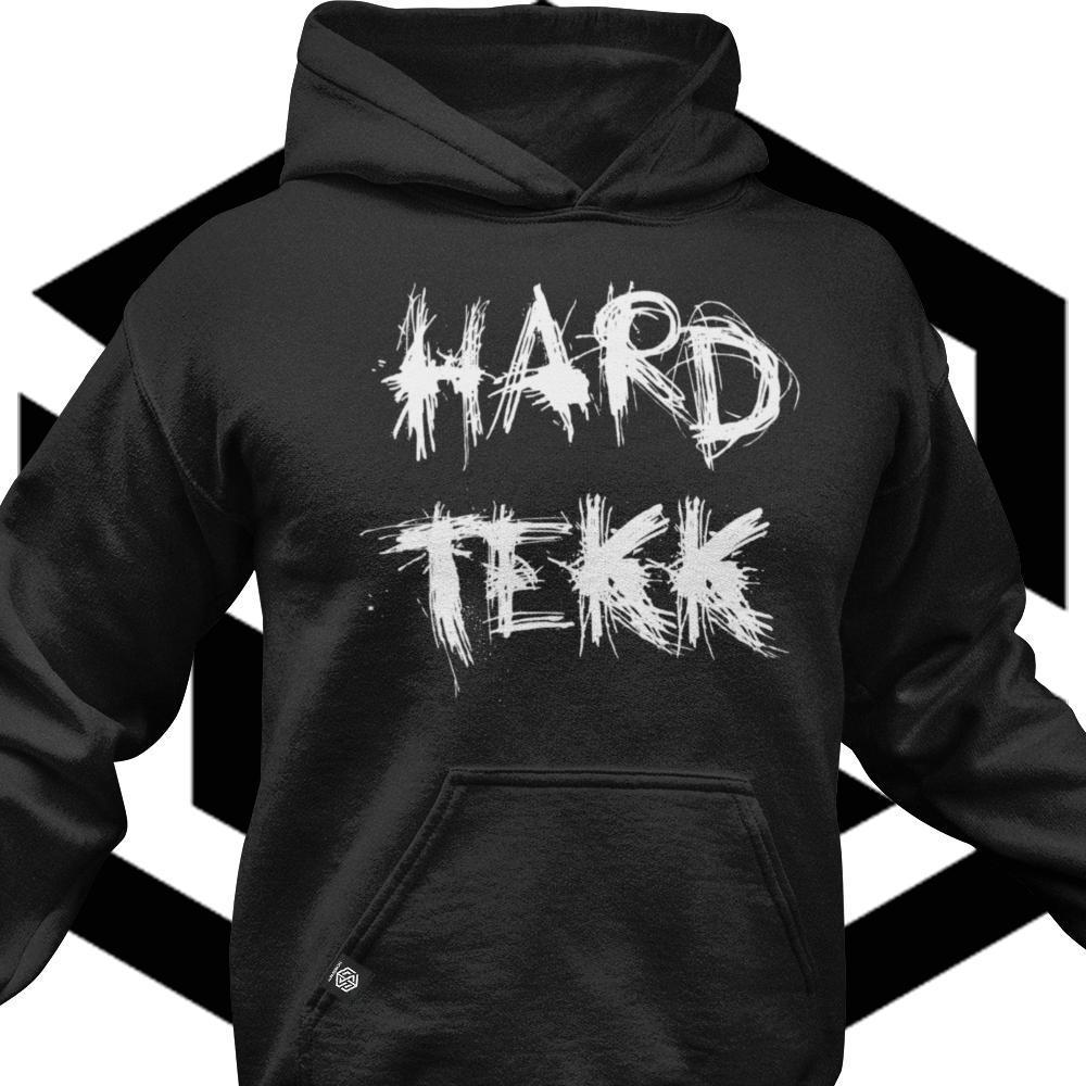 Hardtekk Hoodie in schwarz